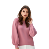 BRIT2752 BOXY CREWNECK ITALIAN SWEATER