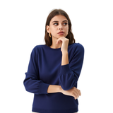 BRIT2752 BOXY CREWNECK ITALIAN SWEATER