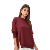 BRIT2823 PLAIN CREWNECK ITALIAN SWEATER