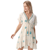 BR26134 EMBROIDERED BOHEMIAN ONE SIZE MINI DRESS