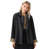 BR55008 TWEED KNIT BLAZER JACKET