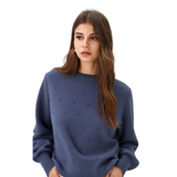 BRIT2833 PALLINO STITCH ITALIAN SWEATER