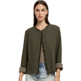 BR55028 TWEED KNIT SHORT BLAZER JACKET