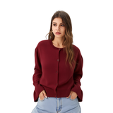 BRIT2825 PLAIN BOTTON UP CARDIGAN