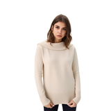 BRIT2826 RIB KNIT OFF THE SHOULDER SWEATER