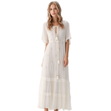 BR21031 EMBROIDERED BOHO LONG DRESS ONE SIZE